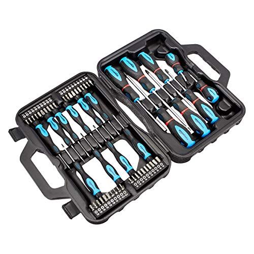 AmazonBasics - Schroevendraaierset - 58-delig - Precisie - Sleuf - Kruiskop - Torx