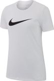 Nike Dry Dfc Crew Fitness Shirt Dames - Maat M - Wit/Zwart
