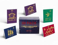 Better Office Products 50 religieuze kerstkaarten met goudfolie-accenten in reliëf, 12,7 x 17,8 cm, hoogglans, goudfolie binnenkant, met 50 enveloppen, 50 stuks