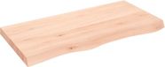 vidaXL Wastafelblad 100x50x(2-6) cm onbehandeld massief eikenhout