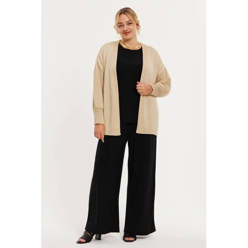 YOEK viscose trui Plus Size - goud
