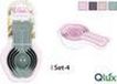 Qlux Set 4 lepels me meting qlux zilver RVS