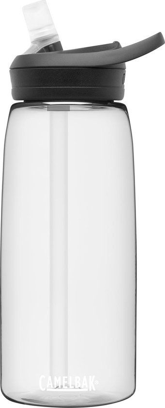 CamelBak Eddy+ Drinkfles - 1L - Transparant (Clear) - Met Rietje - Tritan - Vaatwasserbestendig