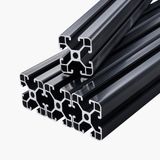 VEVOR Set de 4 600 mm T-slot 4040 profilé en aluminium, rail linéaire anodisé norme européenne, profilé à fentes pour imprimantes 3D, machines CNC, bricolage, gravure laser, noir