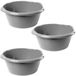 Hega hogar Hega Hoger Afwasteil - 5x - 10L - rond - zilver - 38 x 16 cm - afwasbak