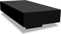 vidaXL Table basse laqué noir
