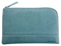 RHODIA 116535C - Rhodiarama Italiaanse kunstlederen zip-tas - maat S (11 x 17 cm) WATER