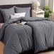 Utopia Bedding 4-delige Beddengoed Set 135x200cm - Zacht Microvezel - Grijs