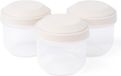 Amuse Rikko Oat Snackbox set - 185ml - Set van 3 lekvrije Snackdoosjes - Transparante Bewaardoosjes - BPA-vrij Fruitbakje - Sluit gemakkelijk - Beige