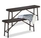 Merkloos Relaxdays Bierbank Set van 2 - Inklapbaar - 100 cm - Kunststof - Bruin