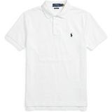 Polo Ralph Lauren pour garçon. Le polo blanc emblématique ((S) 6/7años= 136/138cm), Casuel, Coton, Manche courte, mode enfantin
