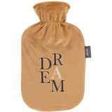 Fashy Dream warmwaterkruik met pluche overtrek, beige, 2 liter