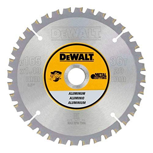 DeWalt DT1911 Cirkelzaagblad - 165 x 20 x 36T - Aluminium