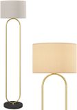 HOMCOM Lampe sur pied Métal Noir 38x38x156cm