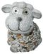 H&L Panneau solaire ornement de jardin, mouton, 21 cm – gris