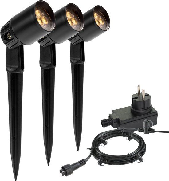Garden Lights Neso Tuinspot Set - Zwart - 12V - 3 stuks