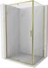 Mexen Exo cabine de douche avec porte rabattable 90 x 95 cm, transparent, or