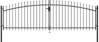 vidaXL Dubbele deur hekpoort Woerden met speerpunt 400x199,5 cm