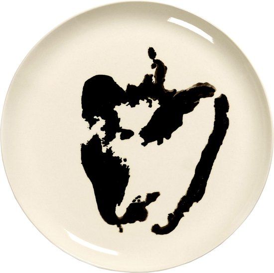Serax Feast Dinerbord Ø26.5 cm - White Pepper Black - Aardewerk - Wit
