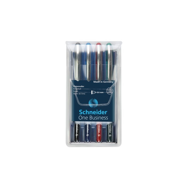 Schneider Rollerpen one business set à 4 stuks 0.6mm assorti