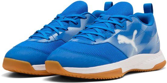 Puma Varion 3 Jr 109097 03 indoor-schoenen voor kinderen met klittenbandsluiting, wit