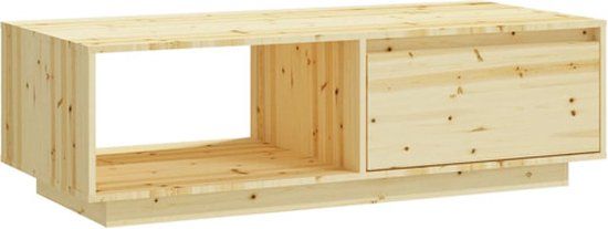 vidaXL Salontafel 110x50x33,5 cm massief vurenhout