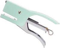 Pincello Kantoor nietmachine/niettang - metaal - 11 cm - mintgroen