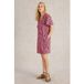 White Stuff Lindsay Linen Blend Robe Imprimé Rose Taille : 10 PETITE
