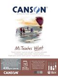 CANSON Mi-Teintes Velvet pastelpapier, fluweelachtig oppervlak, 430 g/m², aan de korte zijde, 24 x 32 cm, 3 grijstinten, 12 vellen