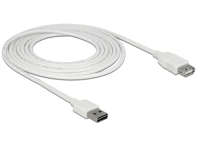 DeLOCK 85201 USB-kabel - 3 m - Wit