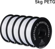 PETG filament pour imprimantes 3D - 1,75 mm - Convient aux imprimantes 3D FDM - 343 mètres de long - Emballé sous vide - Blanc