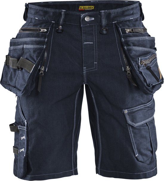 Blaklader X1900 Short Denim Stretch Werkbroek - Marineblauw - Maat C52