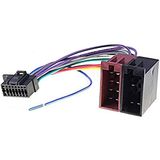 Sound-way ISO Aansluitkabel Connector, Kabel Adapter Autoradio, compatibel met Sony 16 Pin