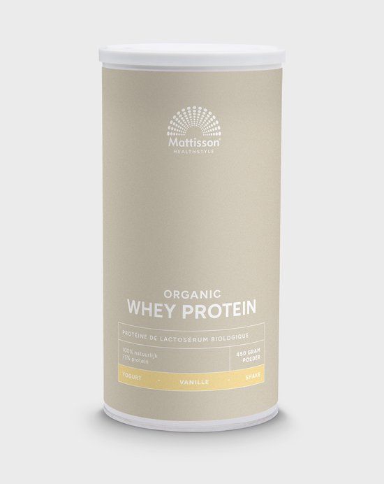 Mattisson HealthStyle Mattisson - Biologische Wei Proteïne poeder 75% - Vanille - 450 g