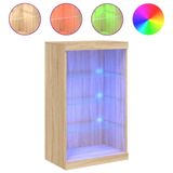 vidaXL Dressoir met LED-verlichting, Sonoma-eikenhout, 60,5 x 37 x 100 cm