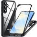 Techsuit Hoesje geschikt voor Samsung Galaxy S25 FE - ColorVerse 360 Case met Screenprotector - Zwart