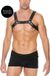 Shots Ouch! Leren Bulldog Harnas met Gespen - S/M black