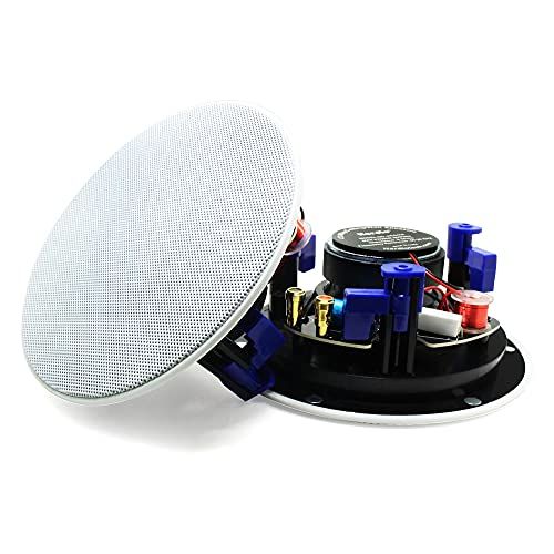 Herdio 10,2 cm (4 inch) bluetooth-luidspreker, wandmontage, versterker, plafondluidspreker, waterdicht, voor badkamer, keuken, slaapkamer