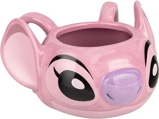 Paladone Disney Angel Gevormde Keramische Koffiemok 450 ml – Officieel gelicentieerde Lilo & Stitch merchandise – 3D novelty drinkware voor warme dranken, thee, warme chocolademelk