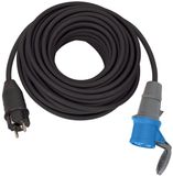 Brennenstuhl camping stroomkabel | CEE 7/7 - CEE 3-pins 230V/16A | 3x 2,50mm | IP44 | zwart | 25 meter