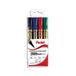 Pentel N850/4 fluwelen 4 permanent marker middelste punt, zwart/rood/blauw/groen