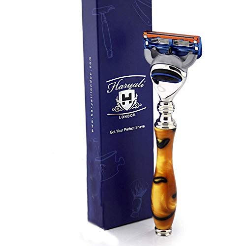 Haryali London 5 Edge cartridge scheerapparaat - Amber & Black - Luxe editie