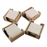 Verpakking Hostelnovo Verpakking met 100 cocktailservetten van papier, 100% recyclebaar en biologisch afbreekbaar, 4 servetringen van gerecycled karton, milieuvriendelijke servetten, 10 x 10 cm, gevouwen