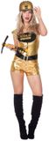 Wilbers & Wilbers Gold Digger Dame Kort Goud Kostuum - XXL