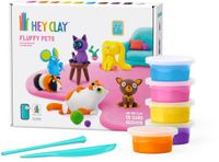 Hey Clay Fluffy | Pluizige Huisvriendjes - aan de lucht drogende klei | 15 potjes