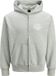 JACK&JONES JCOPRIME SWEAT ZIP HOOD CIFF LN - Garçon - Gilet - Gris - Coupe ample - Coton/Polyester