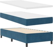 vidaXL Boxspring bed met hoofdeinde Donkerblauw 200 x 90 cm Fluweel
