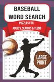 Baseball Word Search Large Print Puzzles for Adults, Seniors & Teens