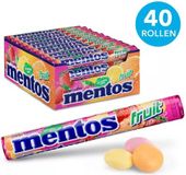 Mentos Regenboog Multifruit 40 Rollen Verpakkingsdoos
