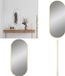 vidaXL Wandspiegel 80x35 cm ovaal goudkleurig